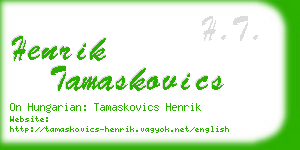 henrik tamaskovics business card